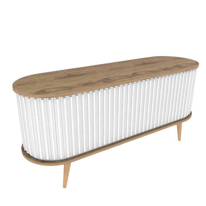 Hanah Home Soporte de TV Roble Oud y Blanco